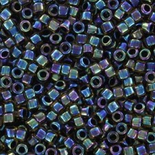 Toho Treasure beads 11/0 Inside-Color Rainbow Jonquil/Jet-Lined TT-01-245